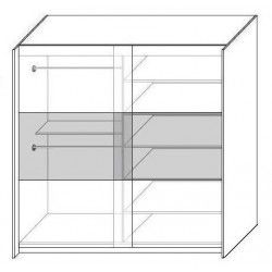 Wnętrze szafy w rozmiarze 150 cm lub 200 cm