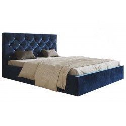 łóżko LUX 7 białe tło - niebieskie łóżko LUX 7 niebieskie okładka