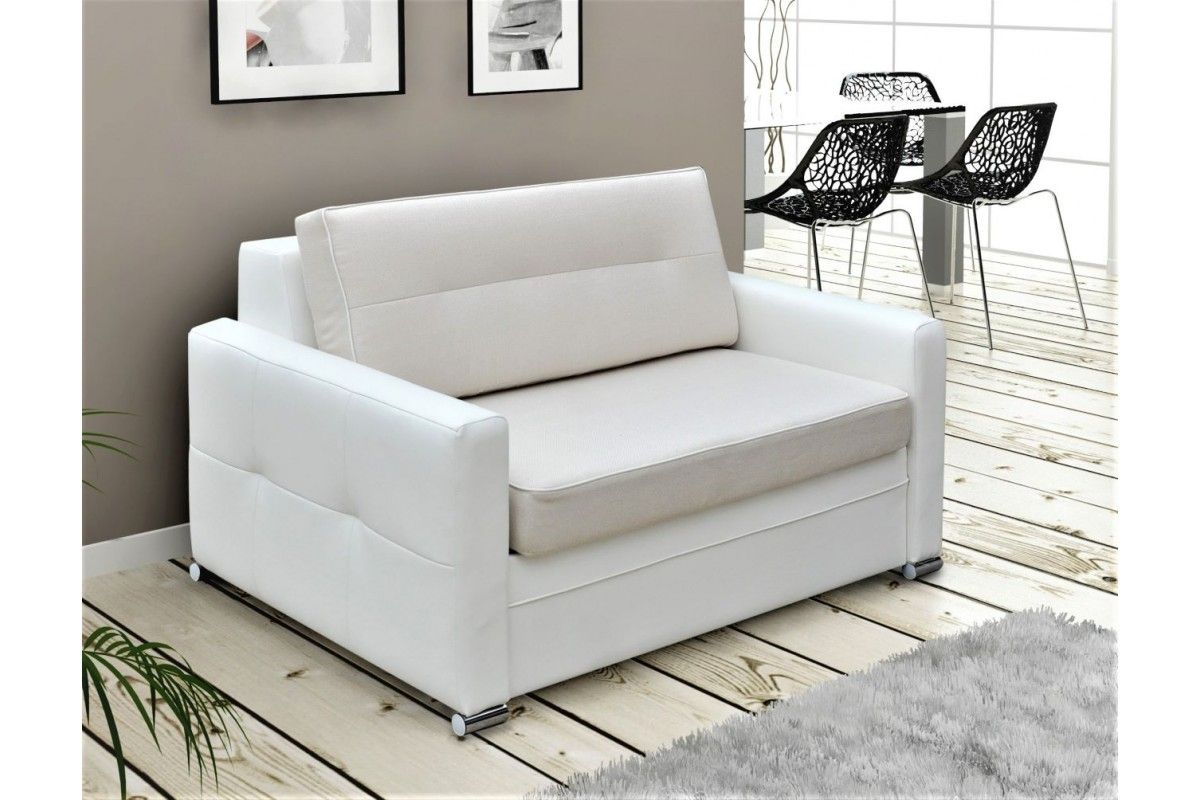 Fotel ART 135 cm biało - kremowy