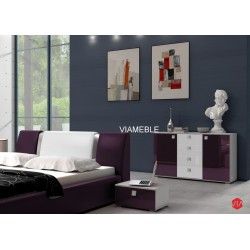 Sypialnia AGAT w kolorze biało - fioletowym