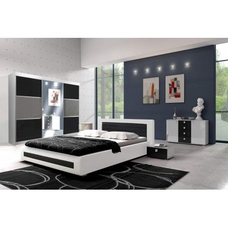 Sypialnia ROYAL w kolorze biało-czarnym